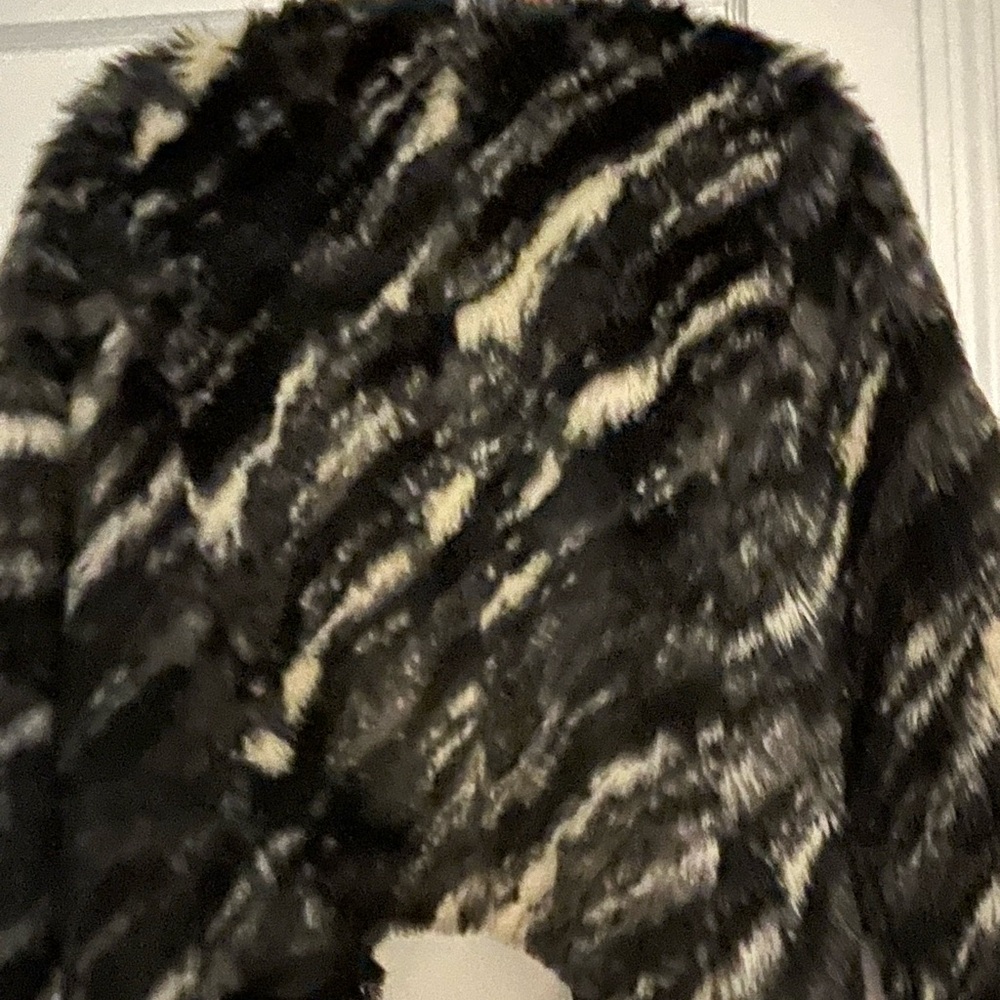 Armani Exchange Zebra Pattern Teddy Jacket